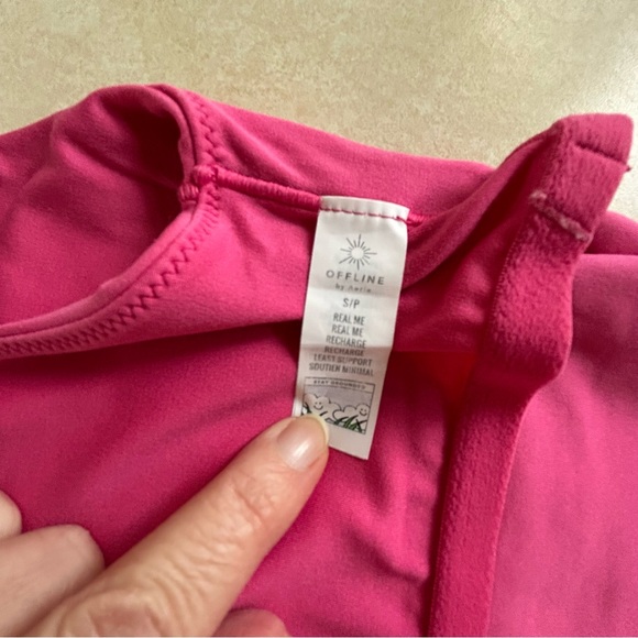 OFFLINE Real Me High Waisted Crossover Bike Short Tank Top Set Small - Picture 12 of 12